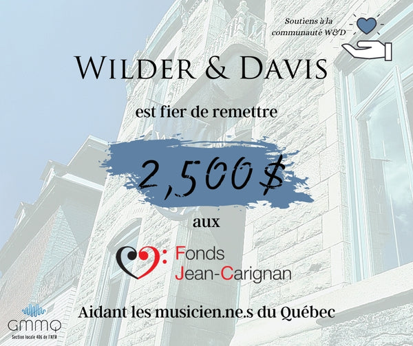 Wilder & Davis donates $2,500 to the Jean Carignan Fund