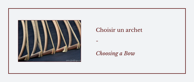 Choosing a bow